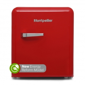 Montpellier MAB55R Table Top Retro Fridge in Red - 3